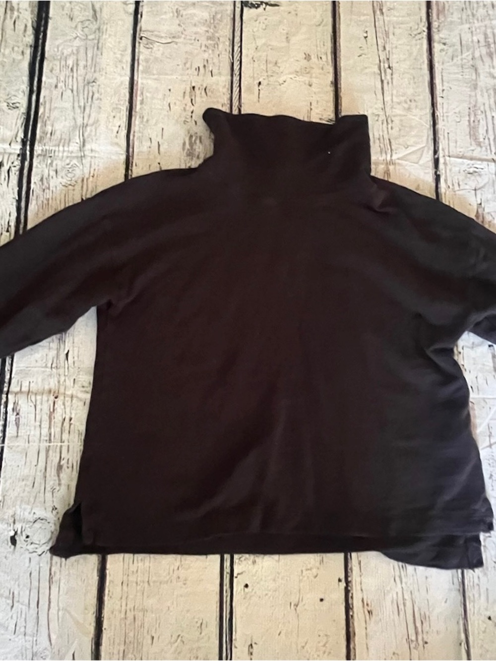 J. Crew Women's Black Turtleneck sweatshirt Vintage Fleece